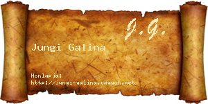Jungi Galina névjegykártya